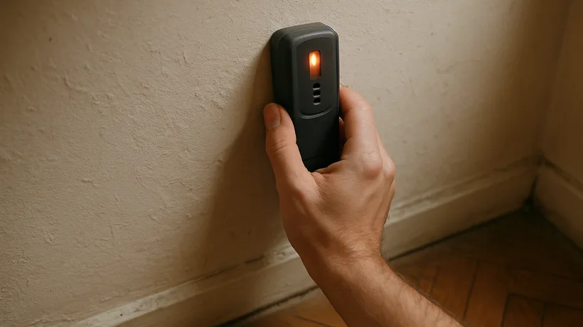 Detektor instalacija prislonjen uz zid - Zagreb