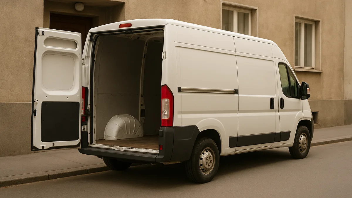 Kombi parkiran ispred ulaza u zgradu - Zagreb
